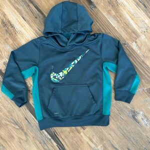 Nike Kids Teal and Navy Hoodie